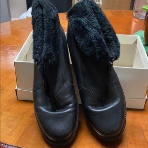 Woman’s Black Fur Boots size 6 1/2